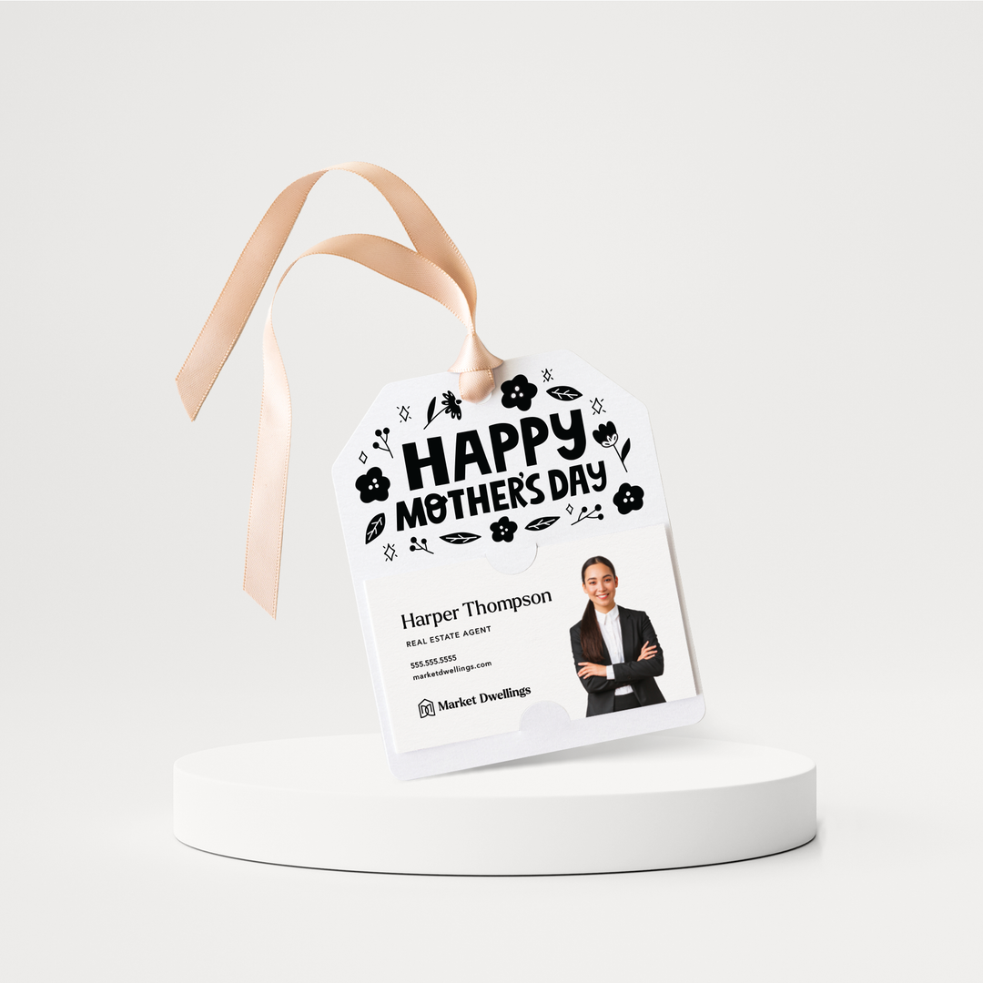 Happy Mother's Day | Pop By Gift Tags | 109-GT001 Gift Tag Market Dwellings WHITE  