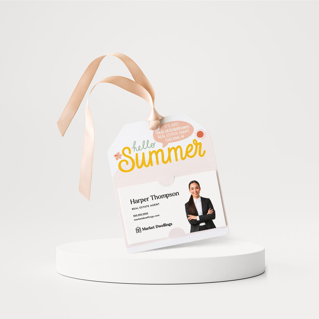 Hello Summer | Real Estate Neighbor Gift Tags | 66-GT001 Gift Tag Market Dwellings   