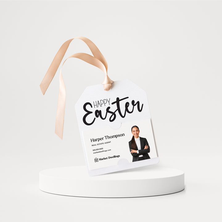 Happy Easter Gift Tags | Spring | Pop By Gift Tags | E2-GT001 Gift Tag Market Dwellings WHITE  