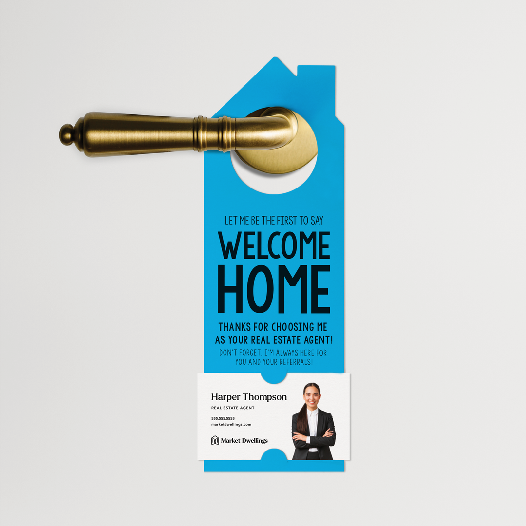 Welcome Home | Real Estate Door Hangers | 14-DH002 Door Hanger Market Dwellings ARCTIC  