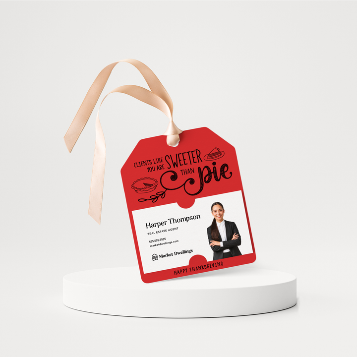 Clients Like You Are Sweeter Than Pie | Pop By Gift Tags | 103-GT001 Gift Tag Market Dwellings SCARLET  