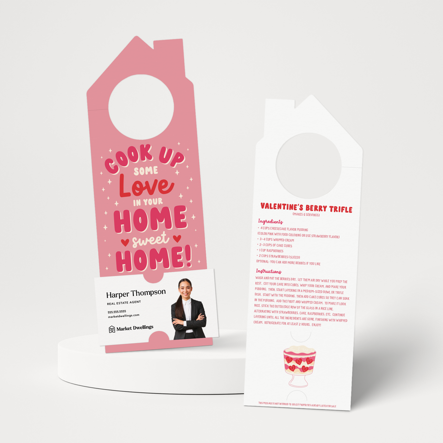 Cook Up Some Love In Your Home Sweet Home! | Valentine's Day Door Hangers | 321-DH002 Door Hanger Market Dwellings   