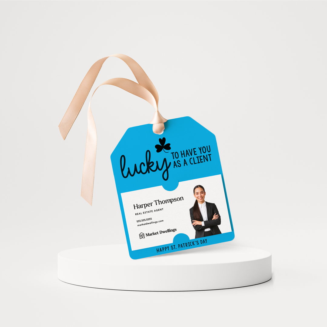 Lucky To Have You As A Client | St. Patrick's Day Pop By Gift Tags | SP2-GT001 Gift Tag Market Dwellings ARCTIC  