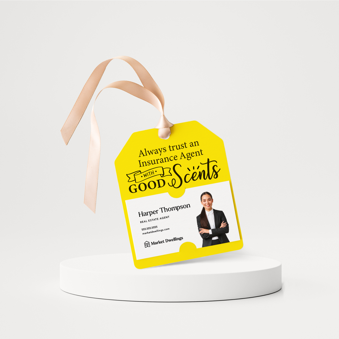 Always Trust an Insurance Agent with Good Scents | Pop By Gift Tags | 13-GT001 Gift Tag Market Dwellings LEMON  