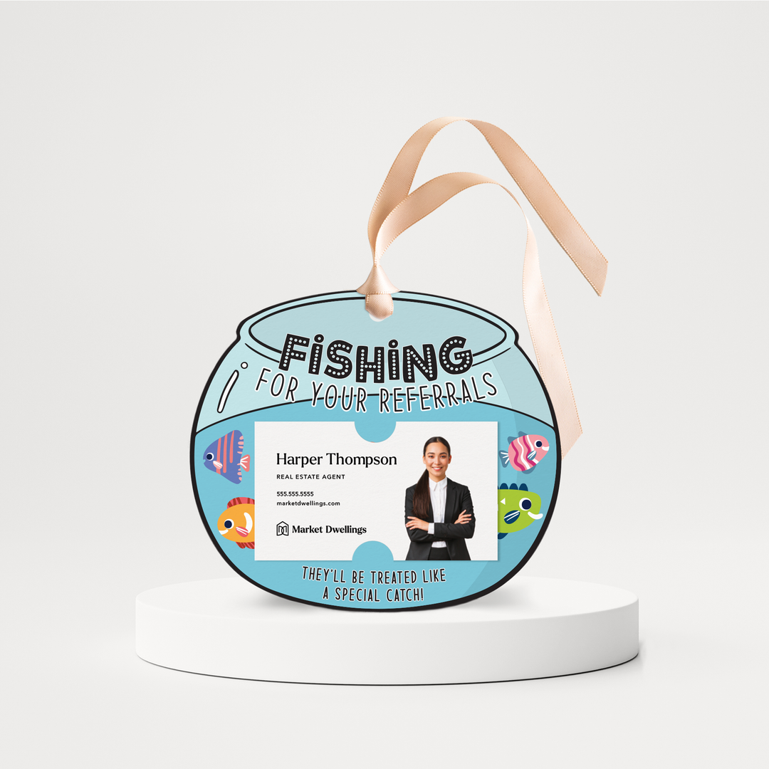 Fishing For Your Referrals Colorful | Pop By Gift Tags | 1-GT002 Gift Tag Market Dwellings   