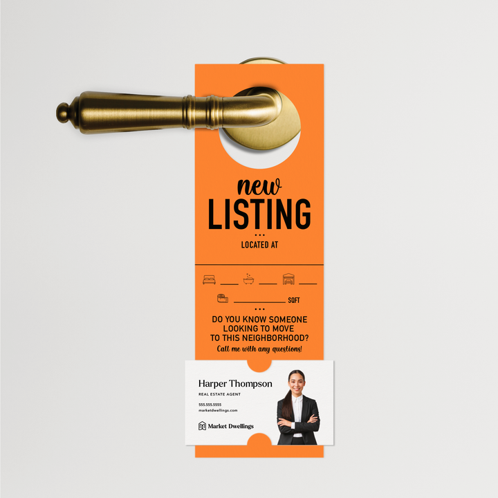 "New Listing" | Door Hanger | 13-DH001 Door Hanger Market Dwellings CARROT  