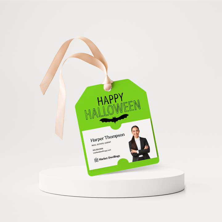 Happy Halloween | Halloween Pop By Gift Tags | 33-GT001 Gift Tag Market Dwellings GREEN APPLE  