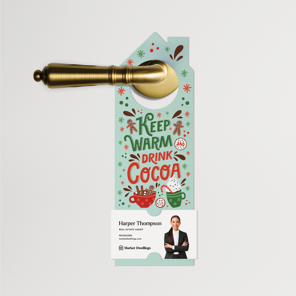 Keep Warm and Drink Cocoa | Christmas Winter Door Hangers | 125-DH002 Door Hanger Market Dwellings   