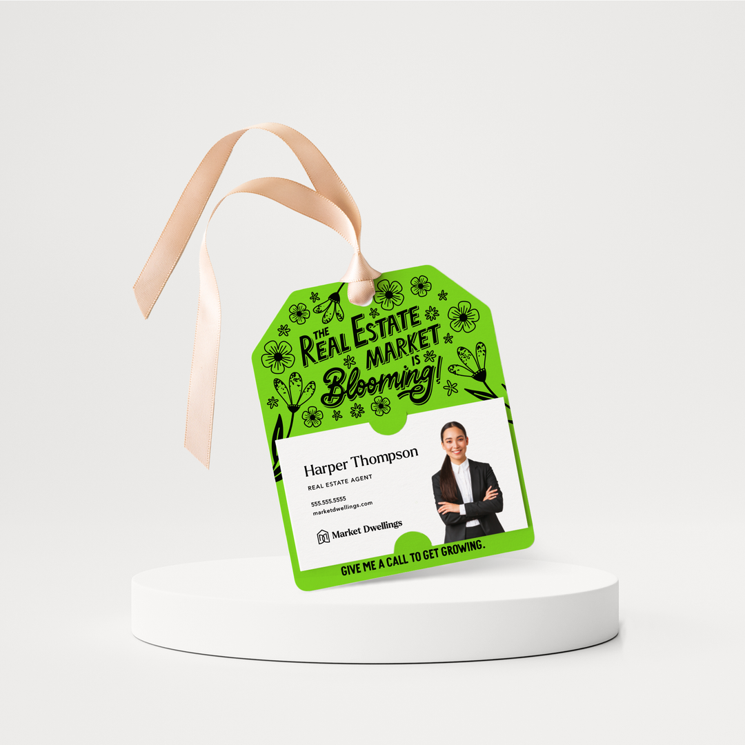 The Real Estate Market Is Blooming! | Spring Gift Tags | 187-GT001 Gift Tag Market Dwellings GREEN APPLE  
