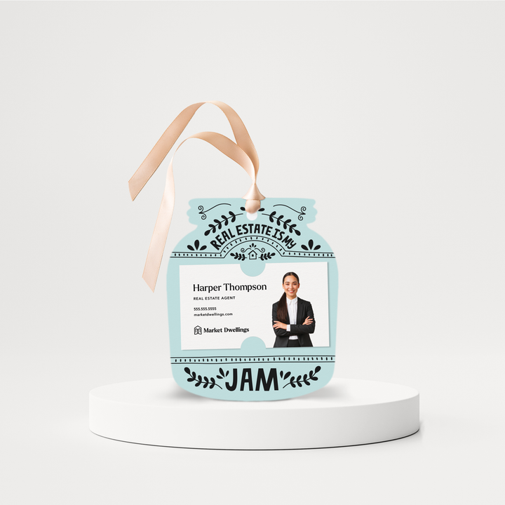 Real Estate Is My Jam Pop By Gift Tags | 3-GT003 Gift Tag Market Dwellings LIGHT BLUE  