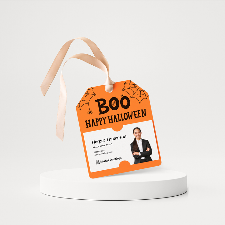 Boo Happy Halloween | Halloween Gift Tags | 138-GT001 Gift Tag Market Dwellings CARROT  