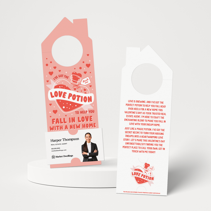 I’ve Got The Love Potion To Help You Fall In Love With A New Home | Valentine's Day Door Hangers | 331-DH002 Door Hanger Market Dwellings   