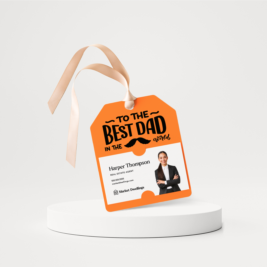To The Best Dad in the World | Father's Day Pop By Gift Tags | 63-GT001 Gift Tag Market Dwellings CARROT  