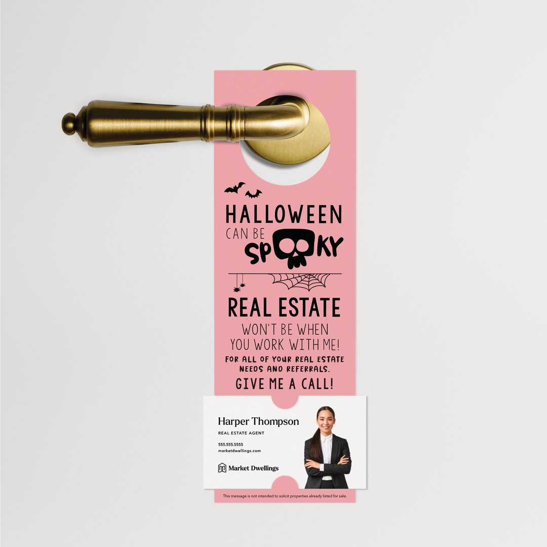 Halloween Can Be Spooky | Door Hangers | 10-DH001 Door Hanger Market Dwellings LIGHT PINK  