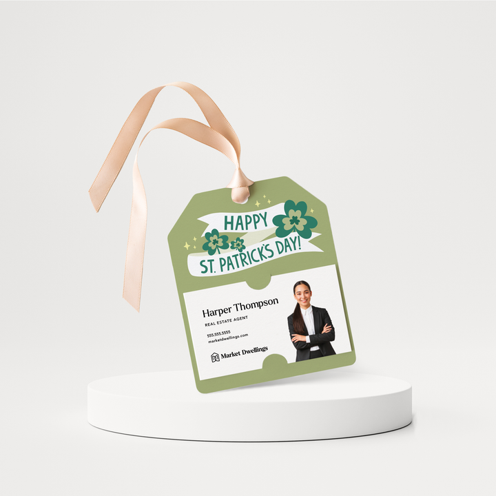 Happy St. Patrick's Day! | St. Patrick's Day Gift Tags | 175-GT001-AB Gift Tag Market Dwellings GREEN  