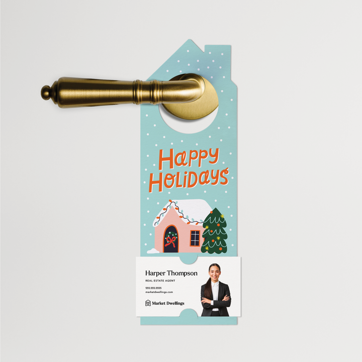 Happy Holidays | Winter Christmas Door Hangers | 120-DH002 Door Hanger Market Dwellings   