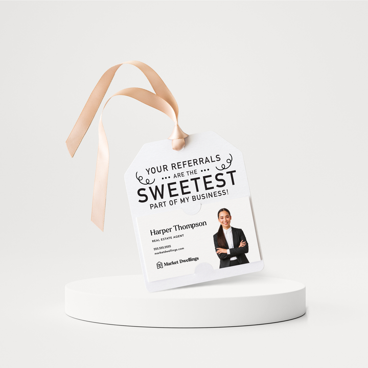 Your Referrals are the Sweetest | Pop By Gift Tags | 23-GT001 Gift Tag Market Dwellings WHITE  