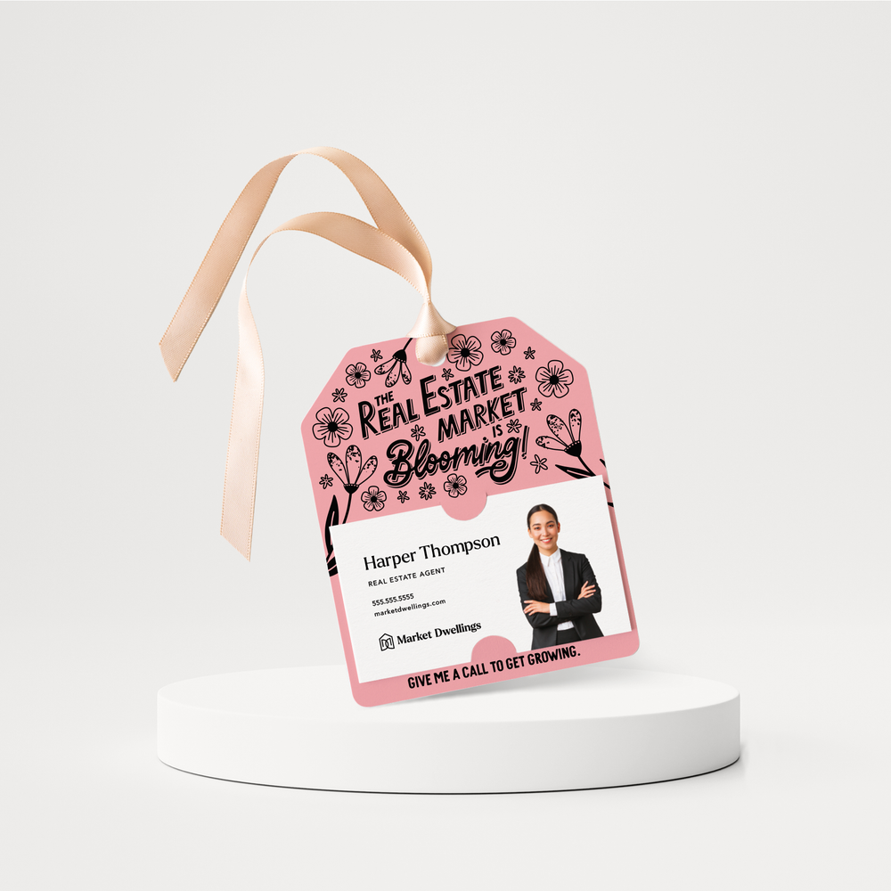 The Real Estate Market Is Blooming! | Spring Gift Tags | 187-GT001 Gift Tag Market Dwellings LIGHT PINK  