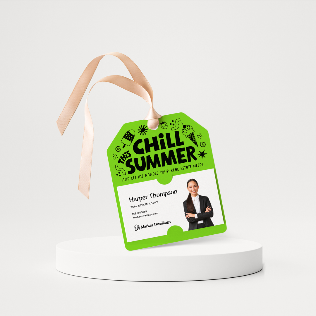 Chill this Summer Real Estate | Pop By Gift Tags | 111-GT001 Gift Tag Market Dwellings GREEN APPLE  