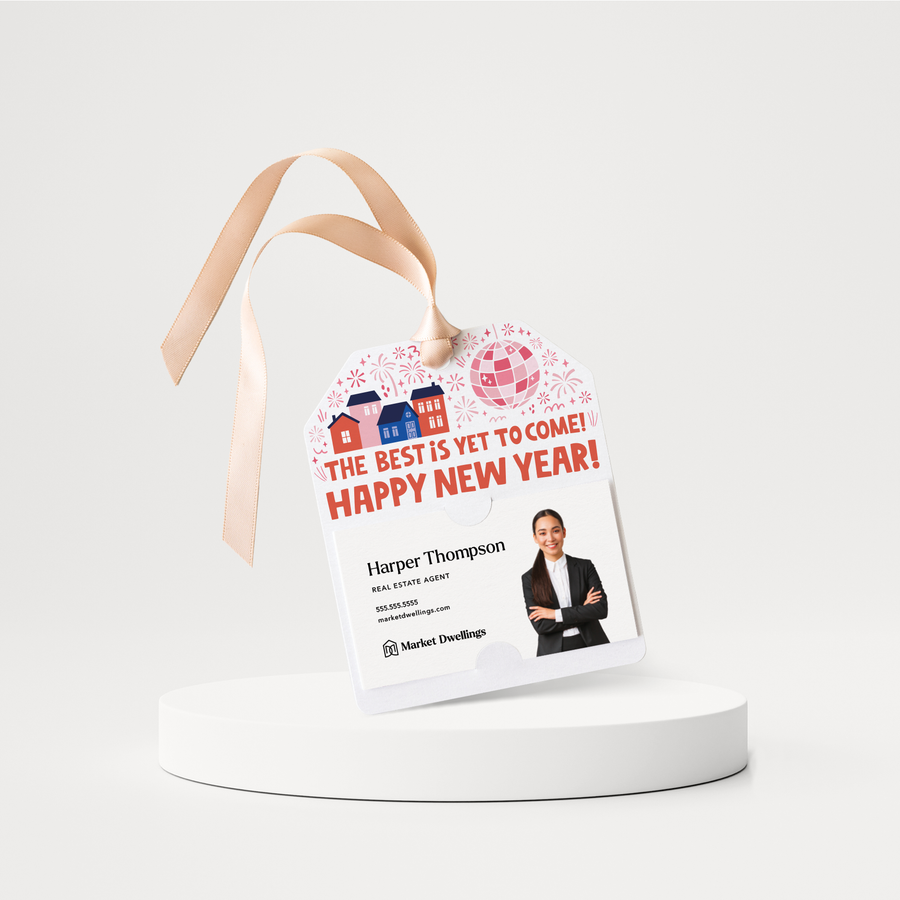 The Best Is Yet To Come! Happy New Year! | New Year Gift Tags | 159-GT001 Gift Tag Market Dwellings   