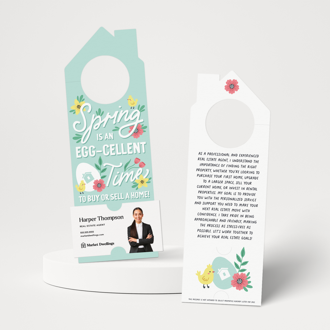 Spring Is An Egg-Cellent Time To Buy Or Sell A Home! | Spring Door Hangers | 171-DH002 Door Hanger Market Dwellings   