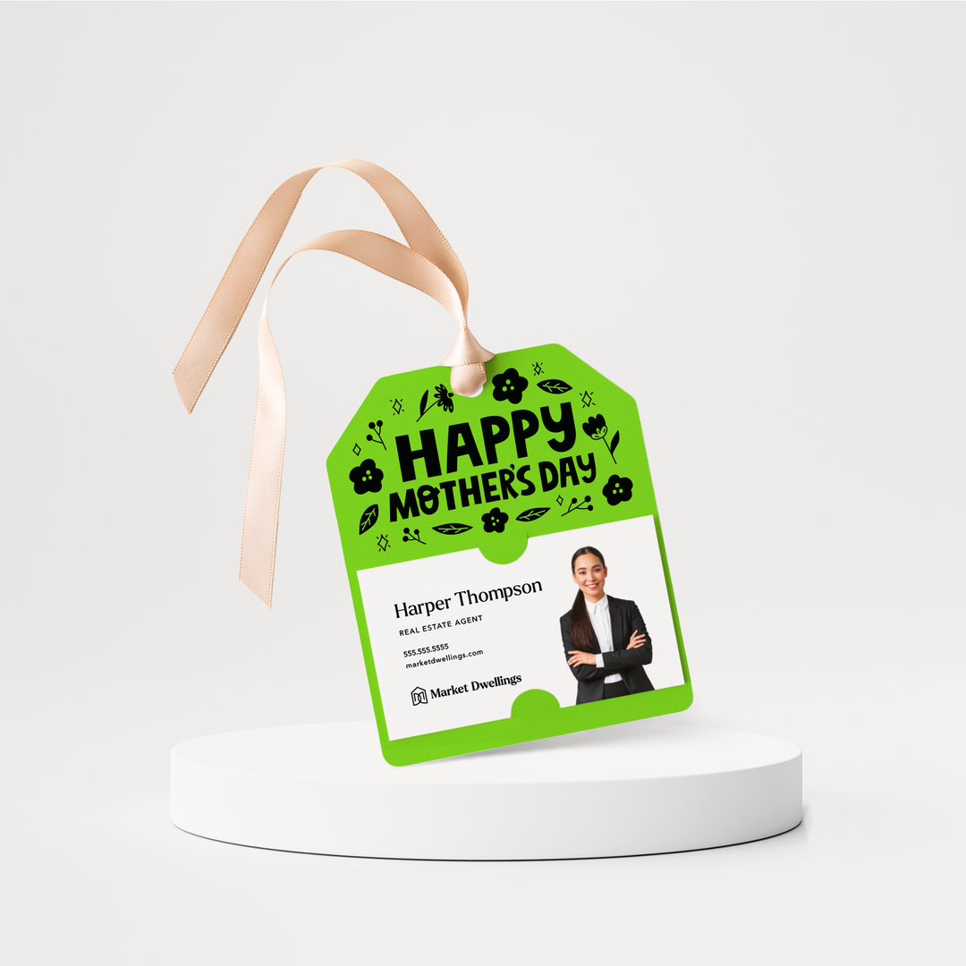 Happy Mother's Day | Pop By Gift Tags | 109-GT001 Gift Tag Market Dwellings GREEN APPLE  