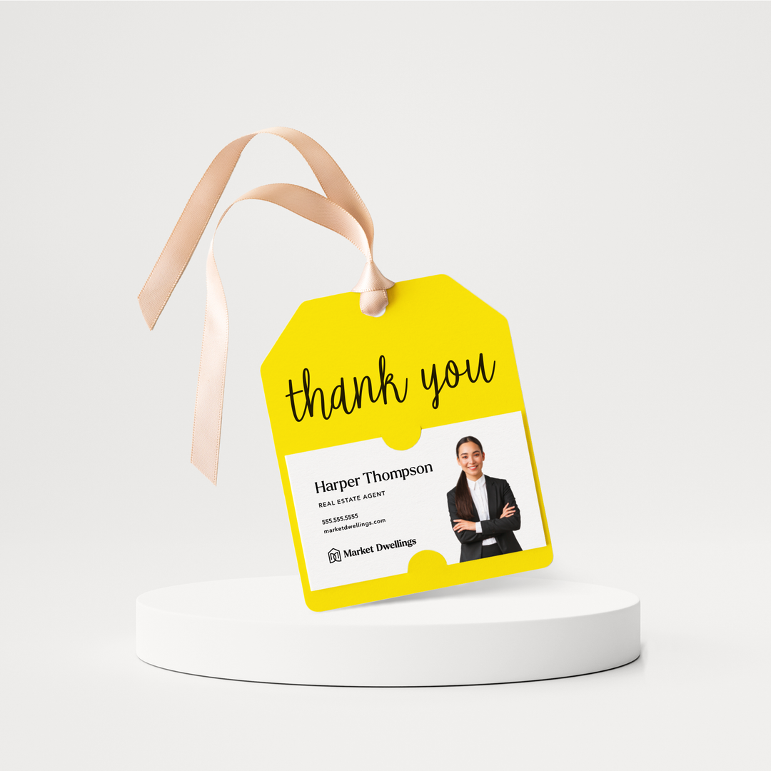 Thank You | Pop By Gift Tags | 27-GT001 Gift Tag Market Dwellings LEMON  