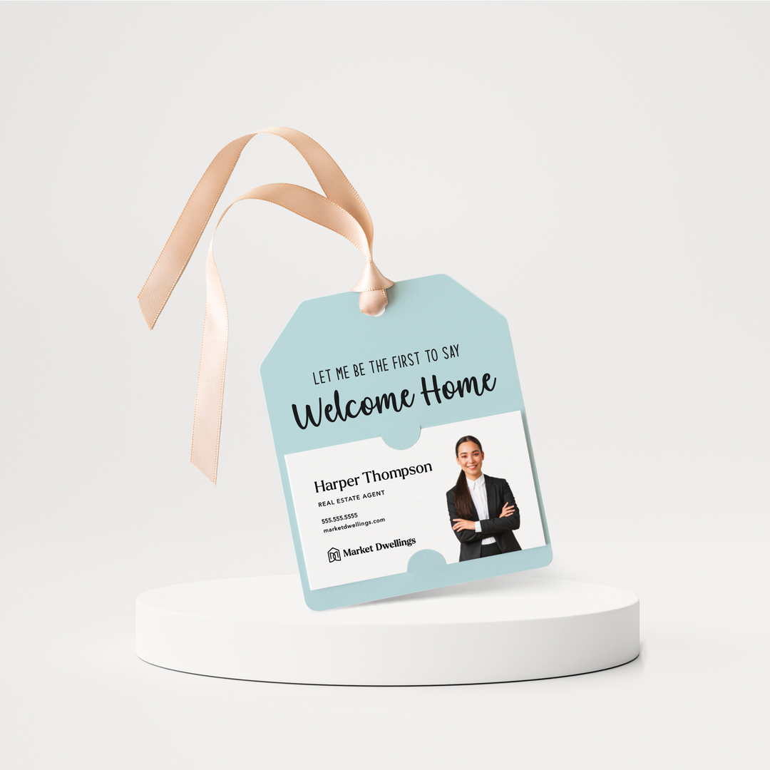 Welcome Home | Housewarming Pop By Gift Tags | 55-GT001 Gift Tag Market Dwellings LIGHT BLUE  