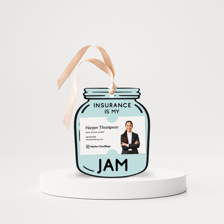 Insurance is my Jam | Pop By Tags | 24-GT003 Gift Tag Market Dwellings LIGHT BLUE  
