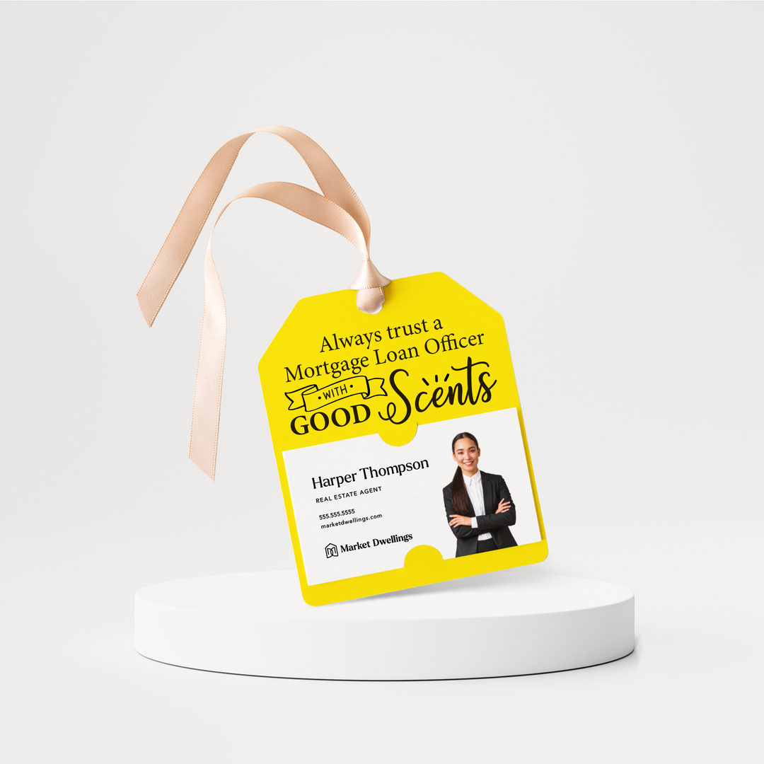 Always Trust a Mortgage Loan Officer with Good Scents | Pop By Gift Tags | 12-GT001 Gift Tag Market Dwellings LEMON  