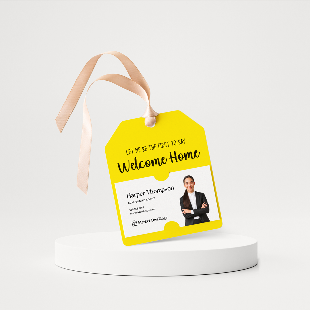 Welcome Home | Housewarming Pop By Gift Tags | 55-GT001 Gift Tag Market Dwellings LEMON  
