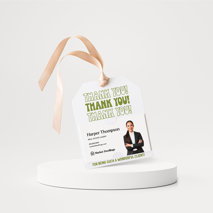 Thank You! | Gift Tags | 219-GT001-AB Gift Tag Market Dwellings LIGHT OLIVE  