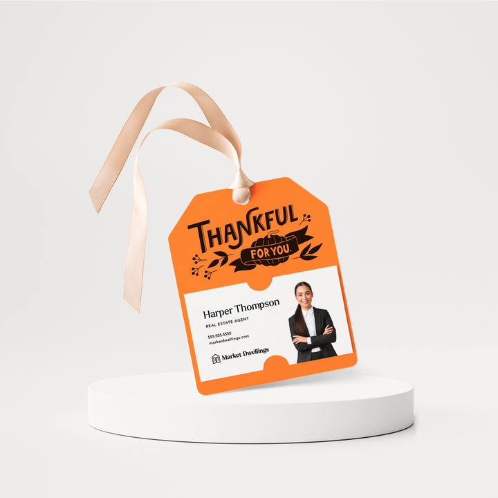 Thankful for you | Fall Thanksgiving Gift Tags | 147-GT001 Gift Tag Market Dwellings CARROT  