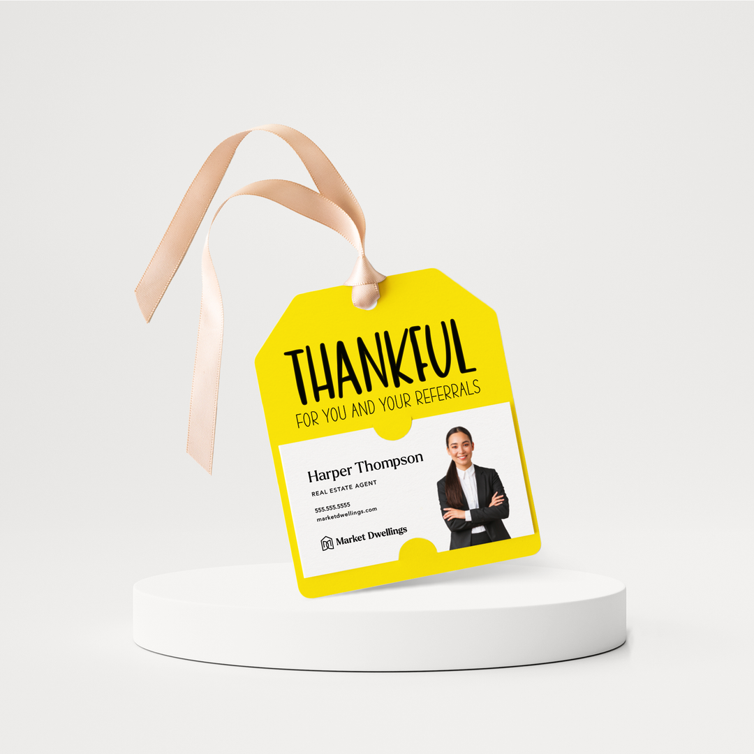 Thankful For You and Your Referrals | Pop By Gift Tags | 75-GT001 Gift Tag Market Dwellings LEMON  