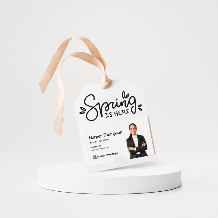 Spring is Here | Pop By Gift Tags | S2-GT001 Gift Tag Market Dwellings WHITE  