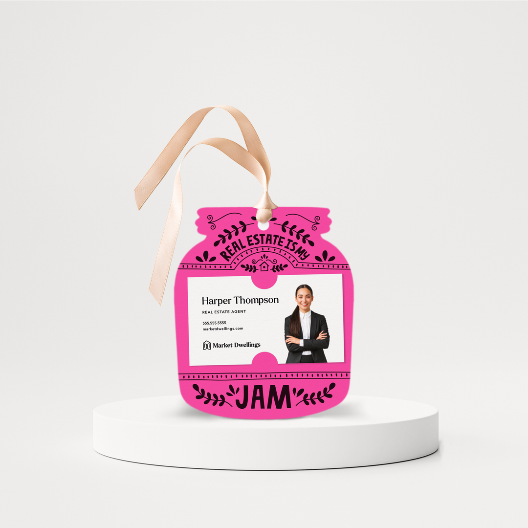 Real Estate Is My Jam Pop By Gift Tags | 3-GT003 Gift Tag Market Dwellings RAZZLE BERRY  
