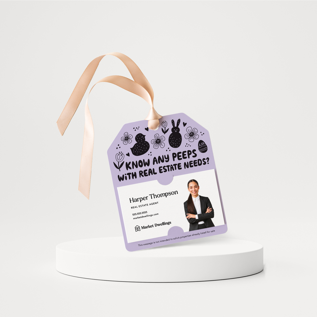 Know Any Peeps with Real Estate Needs Gift Tags | Spring | Pop By Gift Tags | S4-GT001 Gift Tag Market Dwellings LIGHT PURPLE  