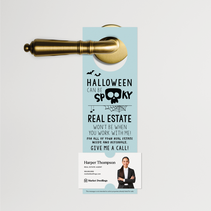 Halloween Can Be Spooky | Door Hangers | 10-DH001 Door Hanger Market Dwellings LIGHT BLUE  