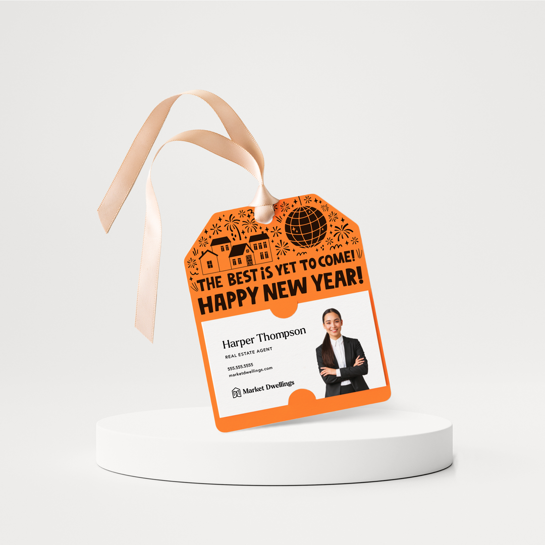 The Best Is Yet To Come! Happy New Year! | New Year Gift Tags | 158-GT001 Gift Tag Market Dwellings CARROT  