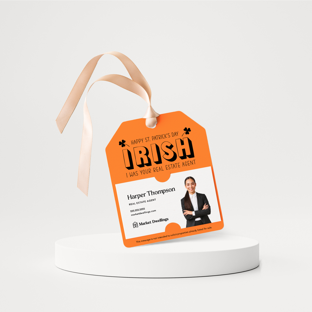 Irish I Was Your Real Estate Agent | St. Patrick's Day Pop By Gift Tags | SP6-GT001 Gift Tag Market Dwellings CARROT  