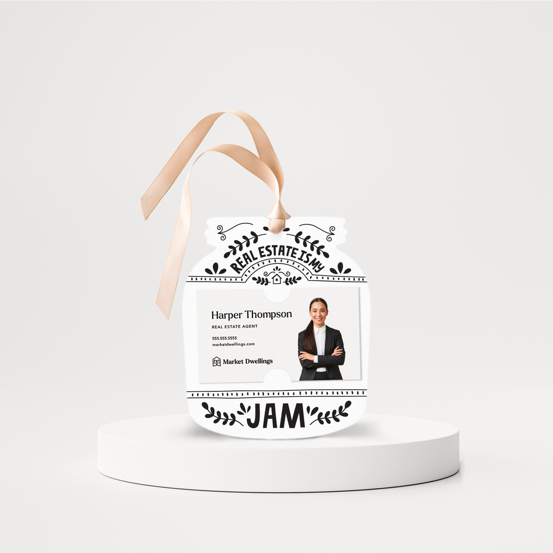 Real Estate Is My Jam Pop By Gift Tags | 3-GT003 Gift Tag Market Dwellings WHITE  