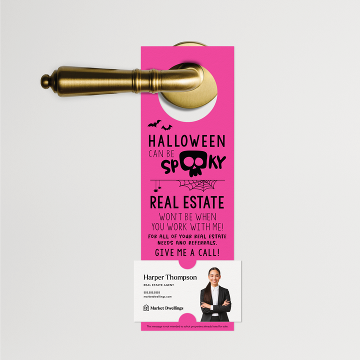 Halloween Can Be Spooky | Door Hangers | 10-DH001 Door Hanger Market Dwellings RAZZLE BERRY  