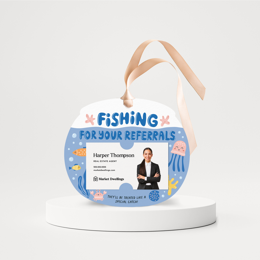 Fishing For Your Referrals Colorful | Pop By Gift Tags | 2-GT002 Gift Tag Market Dwellings   