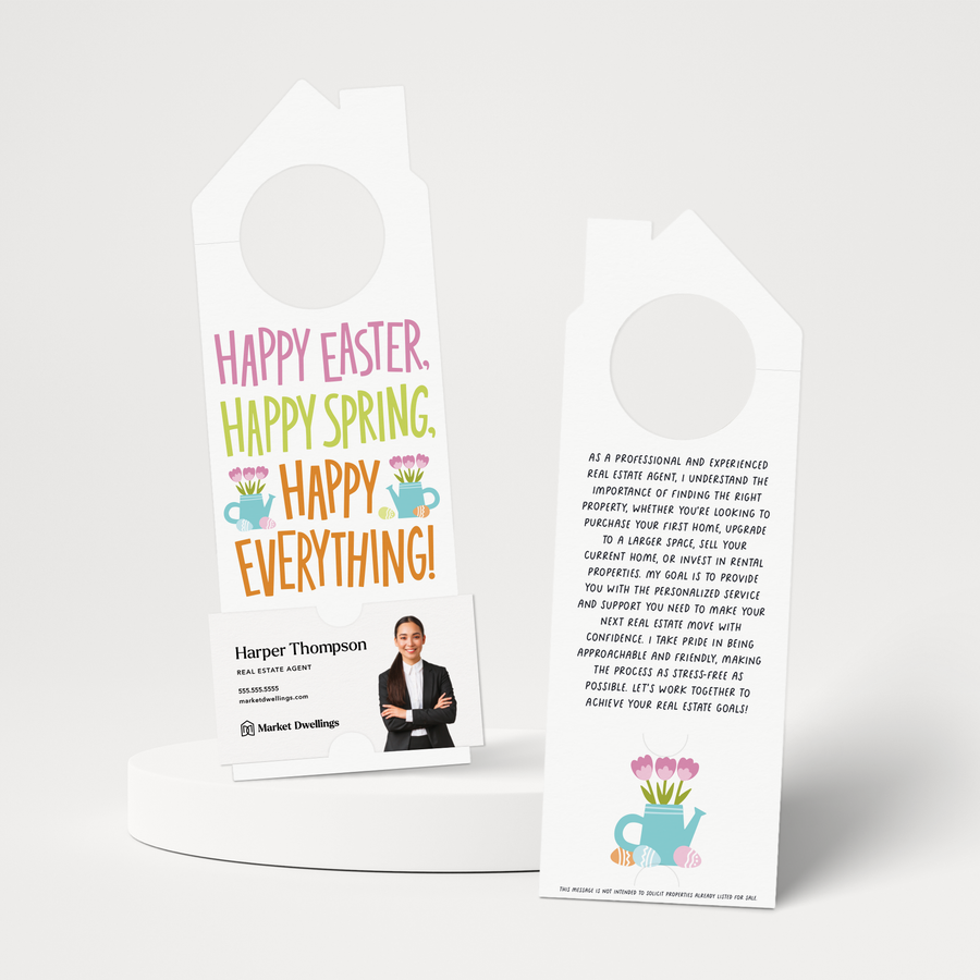 Happy Easter, Happy Spring, Happy Everything! | Easter Spring Door Hangers | 163-DH002 Door Hanger Market Dwellings   