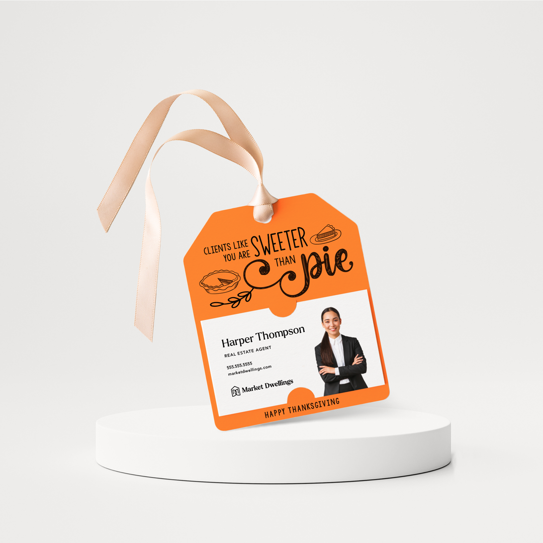 Clients Like You Are Sweeter Than Pie | Pop By Gift Tags | 103-GT001 Gift Tag Market Dwellings CARROT  