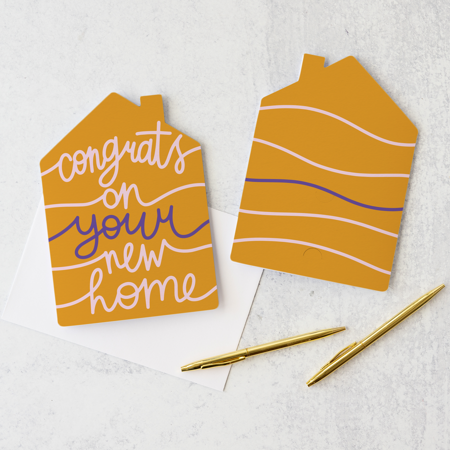 Set of Congrats on your new home | Greeting Cards | Envelopes Included | 165-GC002 Greeting Card Market Dwellings   
