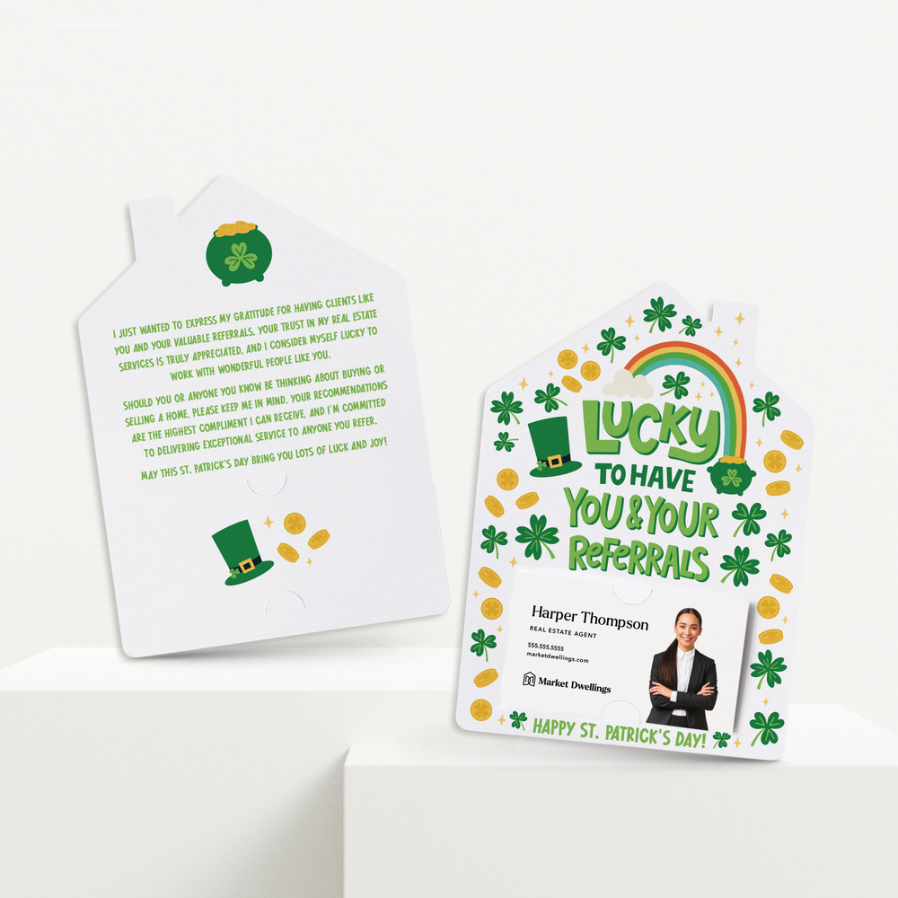 Set of Lucky To Have You And Your Referrals | St. Patrick's Day Mailers | Envelopes Included | M251-M001 Mailer Market Dwellings   