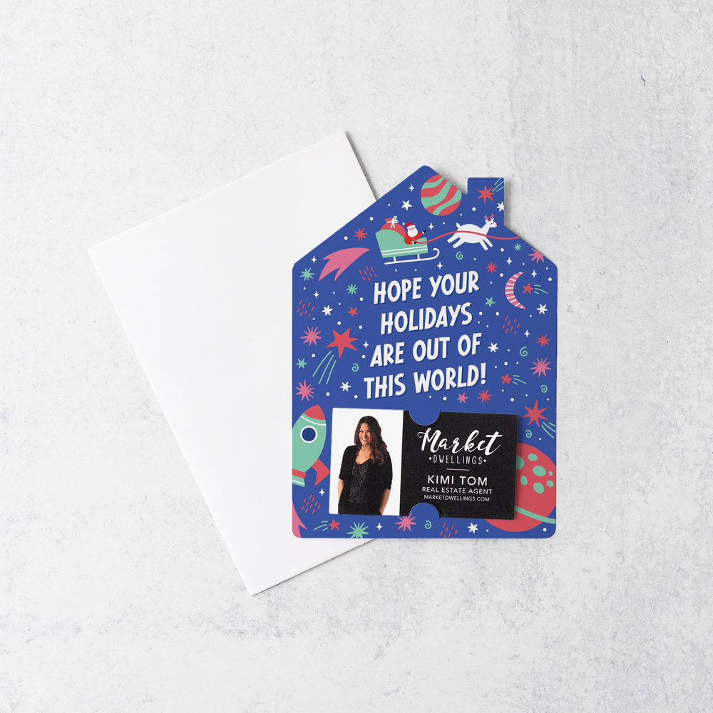 Set of Hope your Christmas is out of this World!  | Christmas Mailers | Envelopes Included | M230-M001 Mailer Market Dwellings   