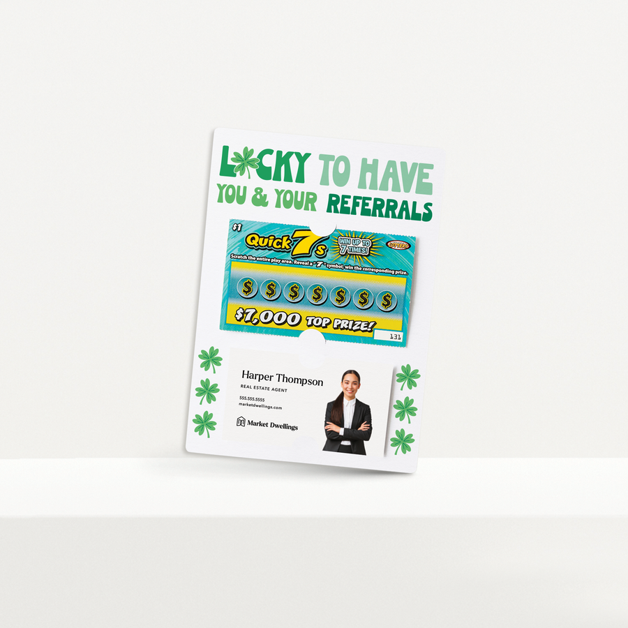 Set of Lucky To Have You And Your Referrals | St. Patrick's Day Mailers | Envelopes Included | M66-M002-AB Mailer Market Dwellings WHITE  