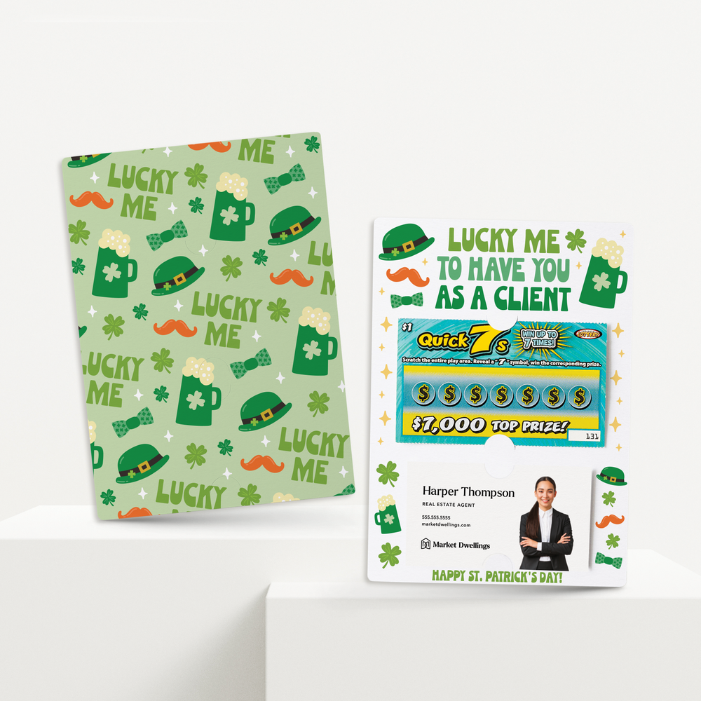 Set of Lucky Me To Have You As A Client | St. Patrick's Day Mailers | Envelopes Included | M65-M002 Mailer Market Dwellings   